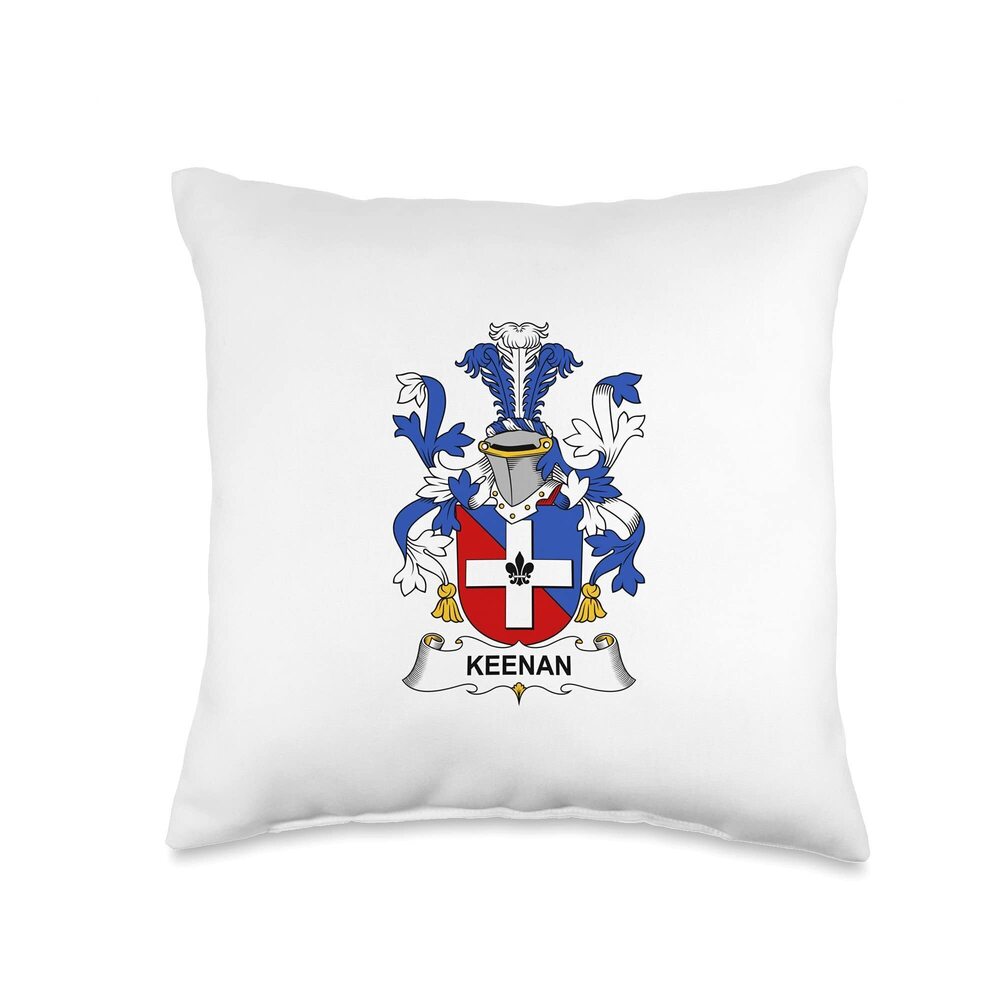 8020 Keenan Coat of Arms - Family Crest Throw Pillow
